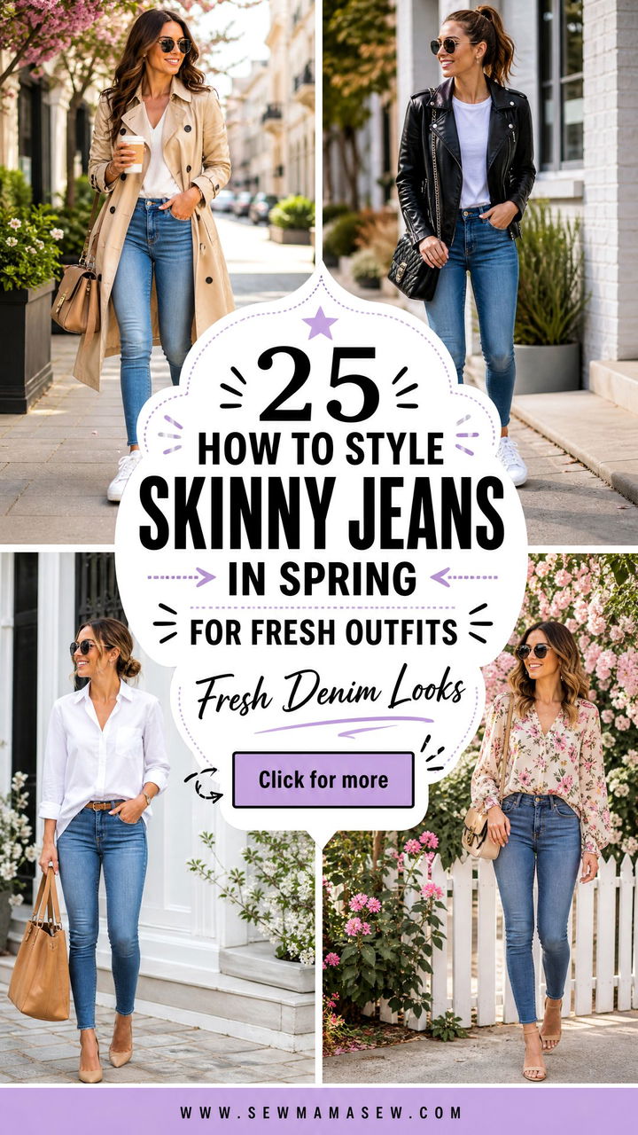 25 How to Style Skinny Jeans in Spring for Fresh Outfits - 25 How to Style Skinny Jeans in Spring for Fresh Outfits