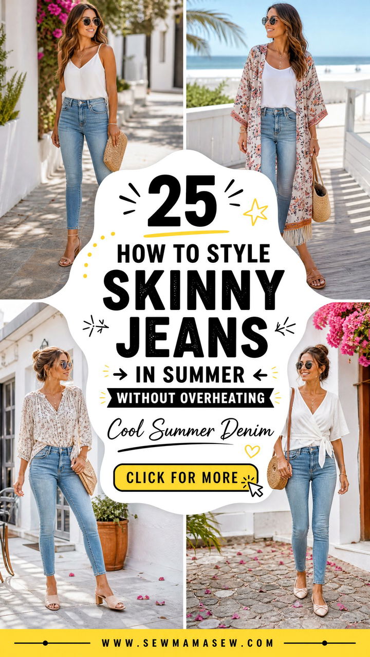 25 How to Style Skinny Jeans in Summer Without Overheating - 25 How to Style Skinny Jeans in Summer Without Overheating