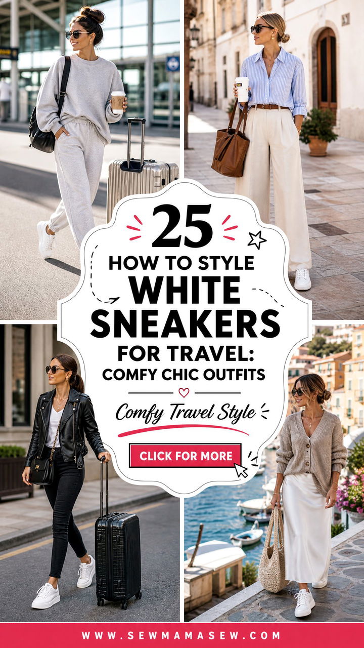 25 How to Style White Sneakers for Travel Comfy Chic Outfits - 25 How to Style White Sneakers for Travel: Comfy Chic Outfits