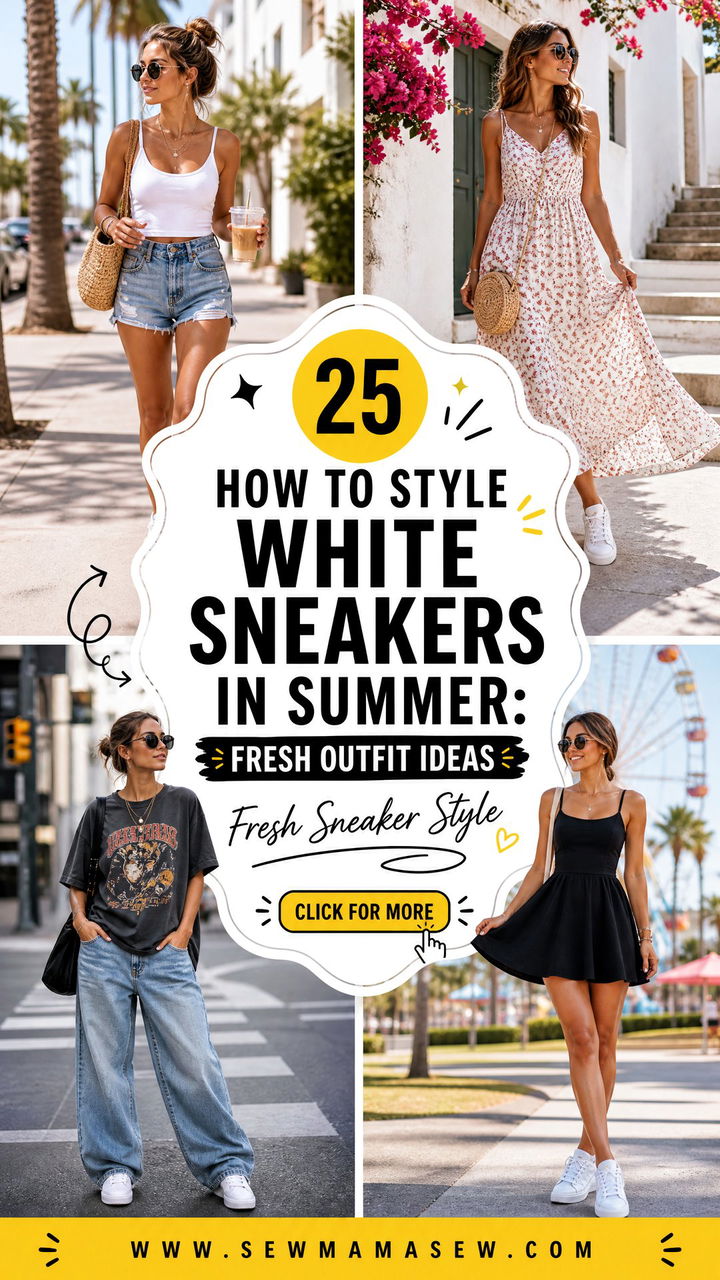 25 How to Style White Sneakers in Summer Fresh Outfit Ideas - 25 How to Style White Sneakers in Summer: Fresh Outfit Ideas
