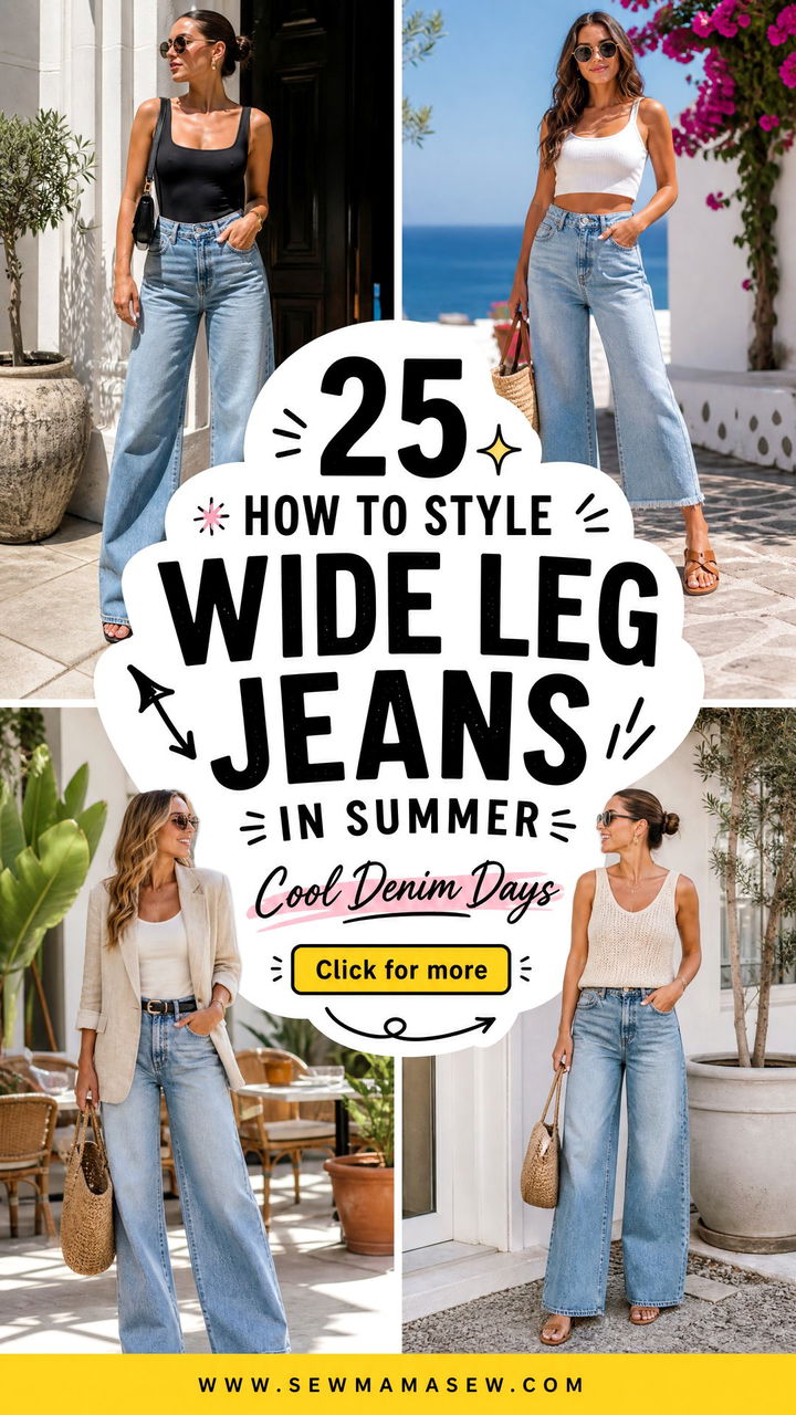 25 How to Style Wide Leg Jeans in Summer Easy Looks - 25 How to Style Wide Leg Jeans in Summer: Easy Looks