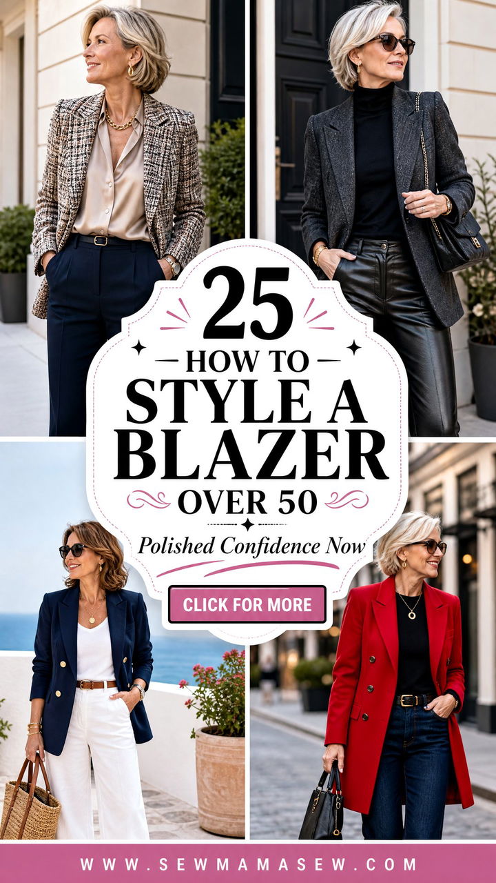 25 How to Style a Blazer Over 50 for Polished Confidence - 25 How to Style a Blazer Over 50 for Polished Confidence