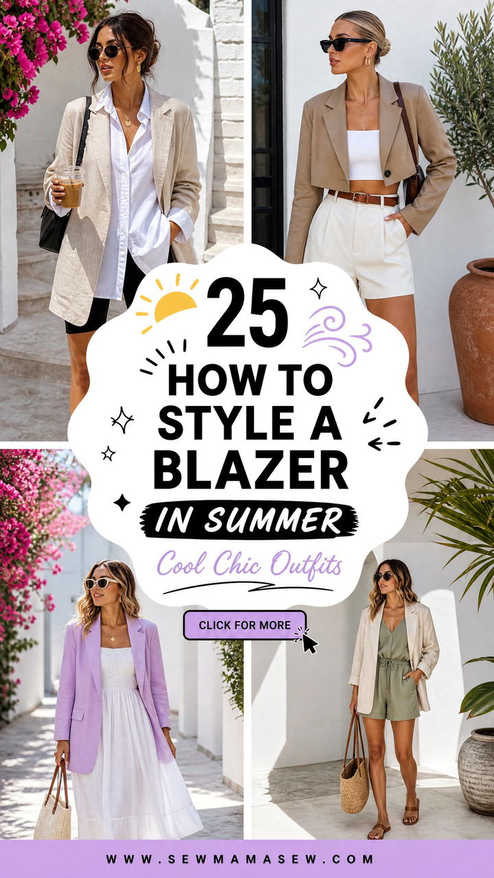 25 How to Style a Blazer in Summer for Cool Chic Outfits - 25 How to Style a Blazer in Summer for Cool Chic Outfits