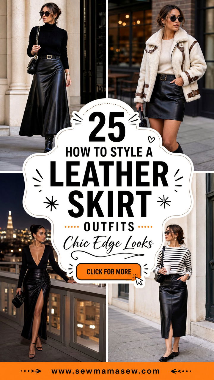 25 How to Style a Leather Skirt Outfits With Chic Edge - 25 How to Style a Leather Skirt Outfits With Chic Edge