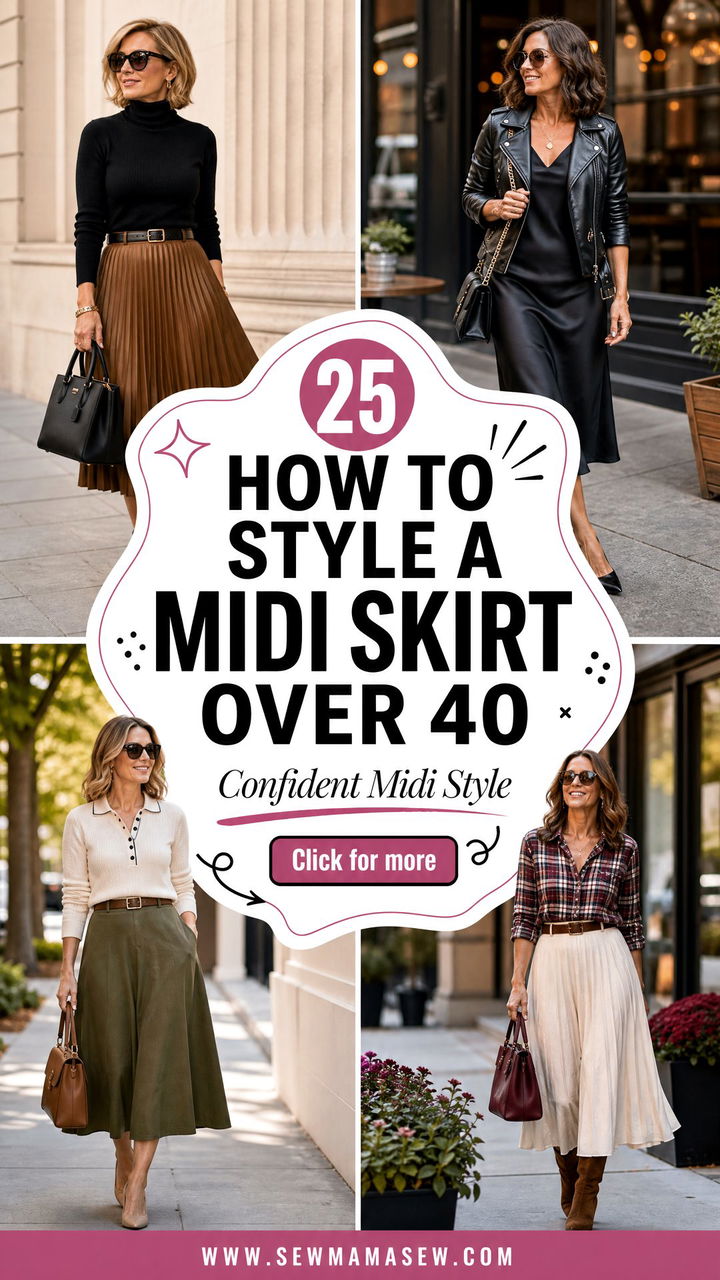25 How to Style a Midi Skirt Over 40 With Chic Confidence - 25 How to Style a Midi Skirt Over 40 With Chic Confidence