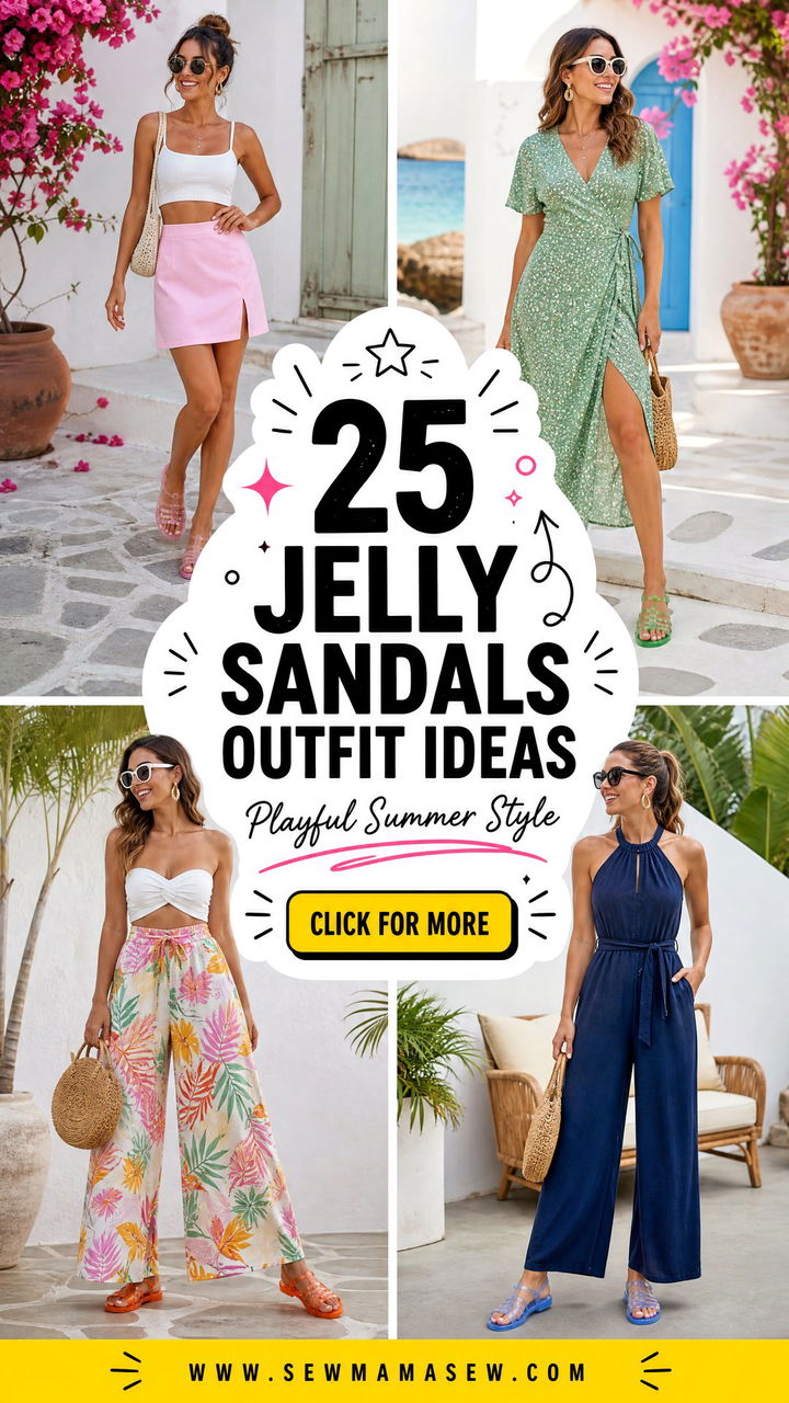 25 Jelly Sandals Outfit Ideas for Playful Summer Style - 25 Jelly Sandals Outfit Ideas for Playful Summer Style