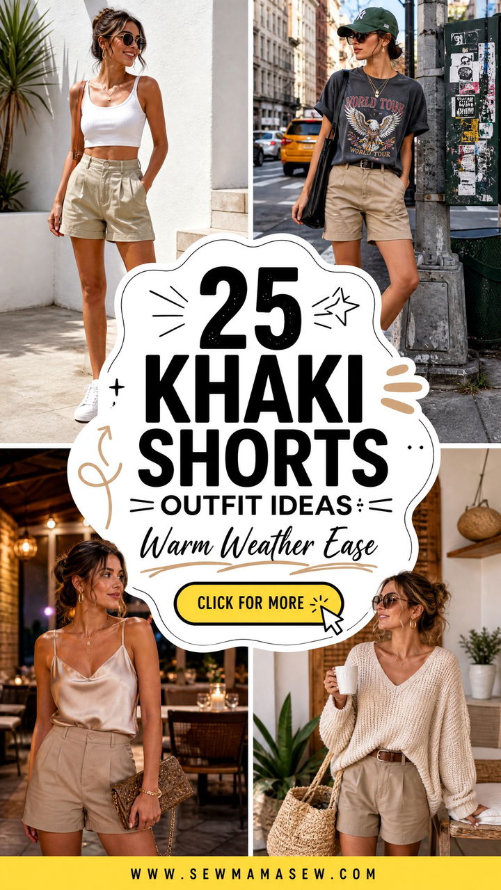 25 Khaki Shorts Outfit Ideas for Easy Warm-Weather Style - 25 Khaki Shorts Outfit Ideas for Easy Warm-Weather Style