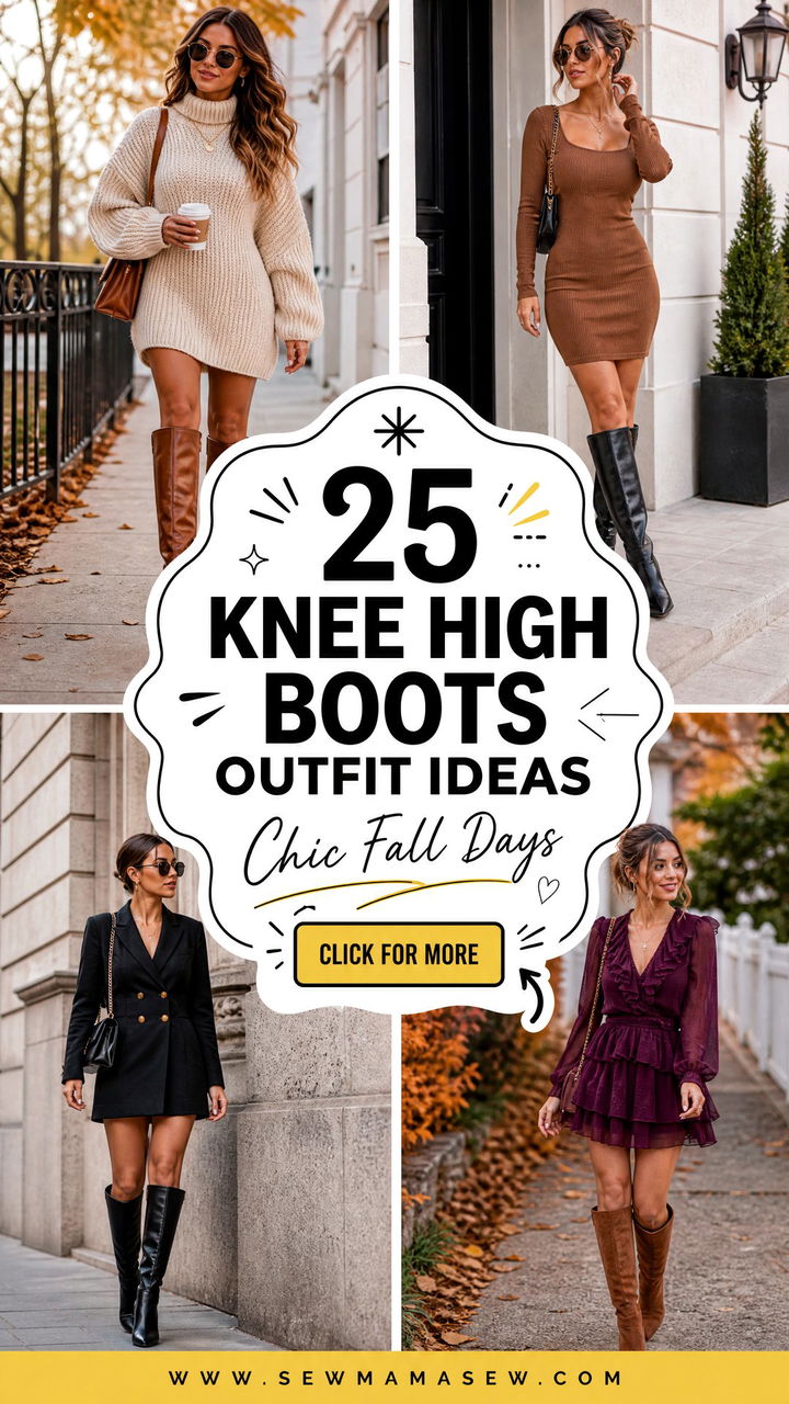 25 Knee High Boots Outfit Ideas With a Dress for Chic Fall Days - 25 Knee High Boots Outfit Ideas With a Dress for Chic Fall Days
