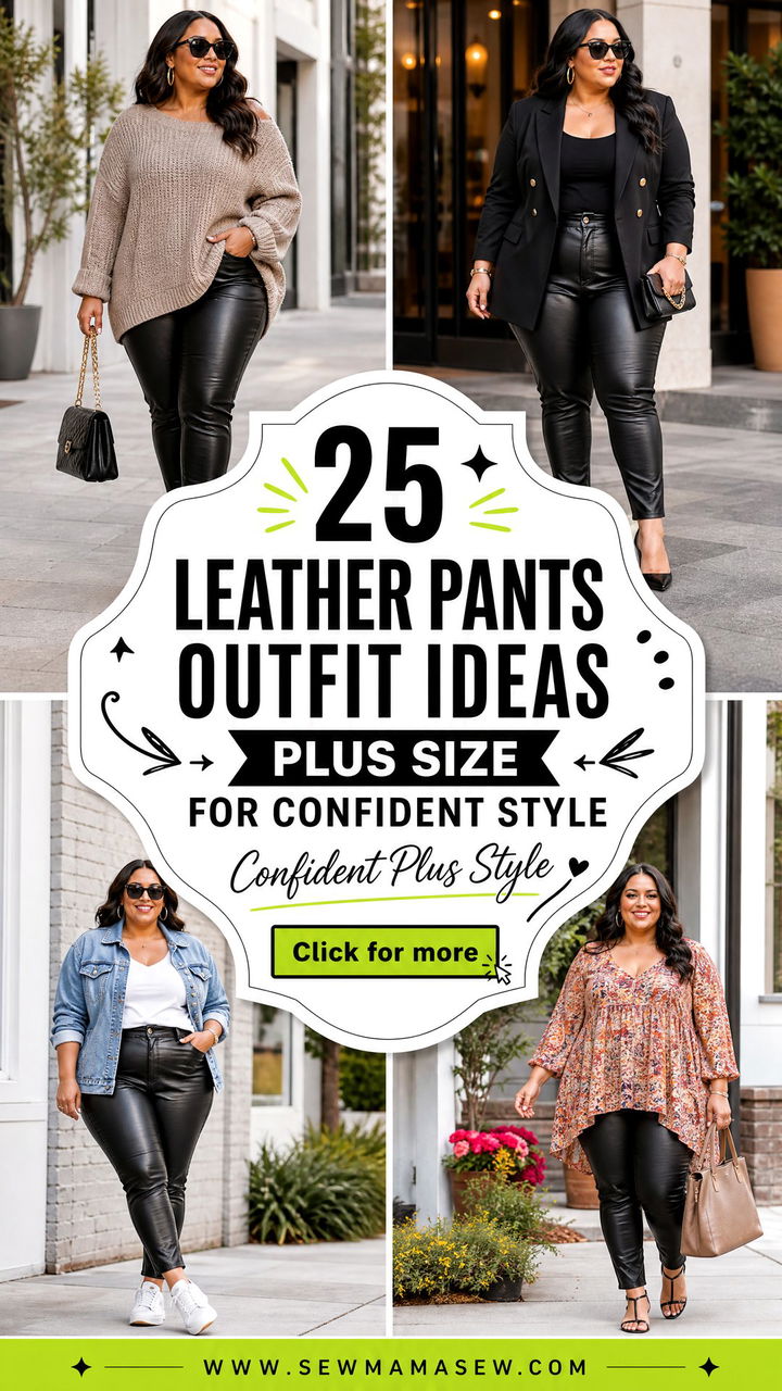 25 Leather Pants Outfit Ideas Plus Size for Confident Style - 25 Leather Pants Outfit Ideas Plus Size for Confident Style