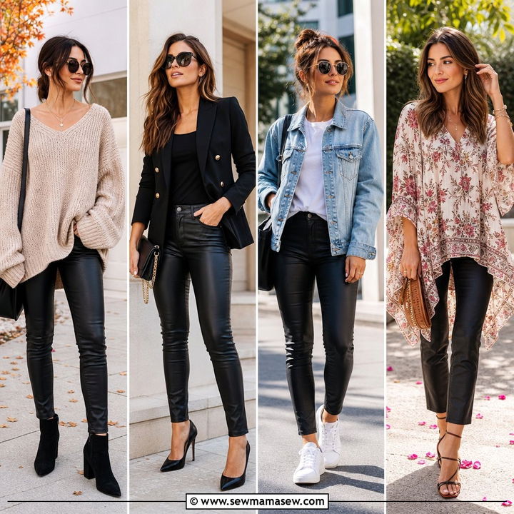 25 Leather Pants Outfit Ideas Plus Size for Confident Style