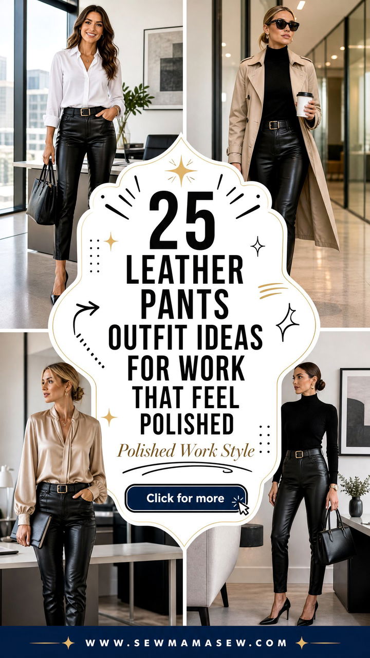 25 Leather Pants Outfit Ideas for Work That Feel Polished - 25 Leather Pants Outfit Ideas for Work That Feel Polished