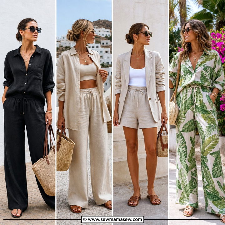 25 Linen Matching Set Outfit Ideas For Easy Vacation Style