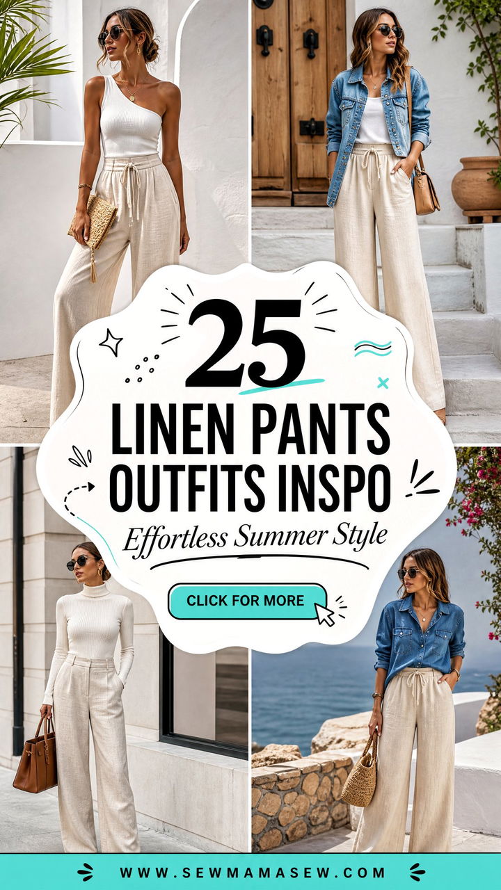 25 Linen Pants Outfits Inspo For Effortless Summer Style - 25 Linen Pants Outfits Inspo For Effortless Summer Style