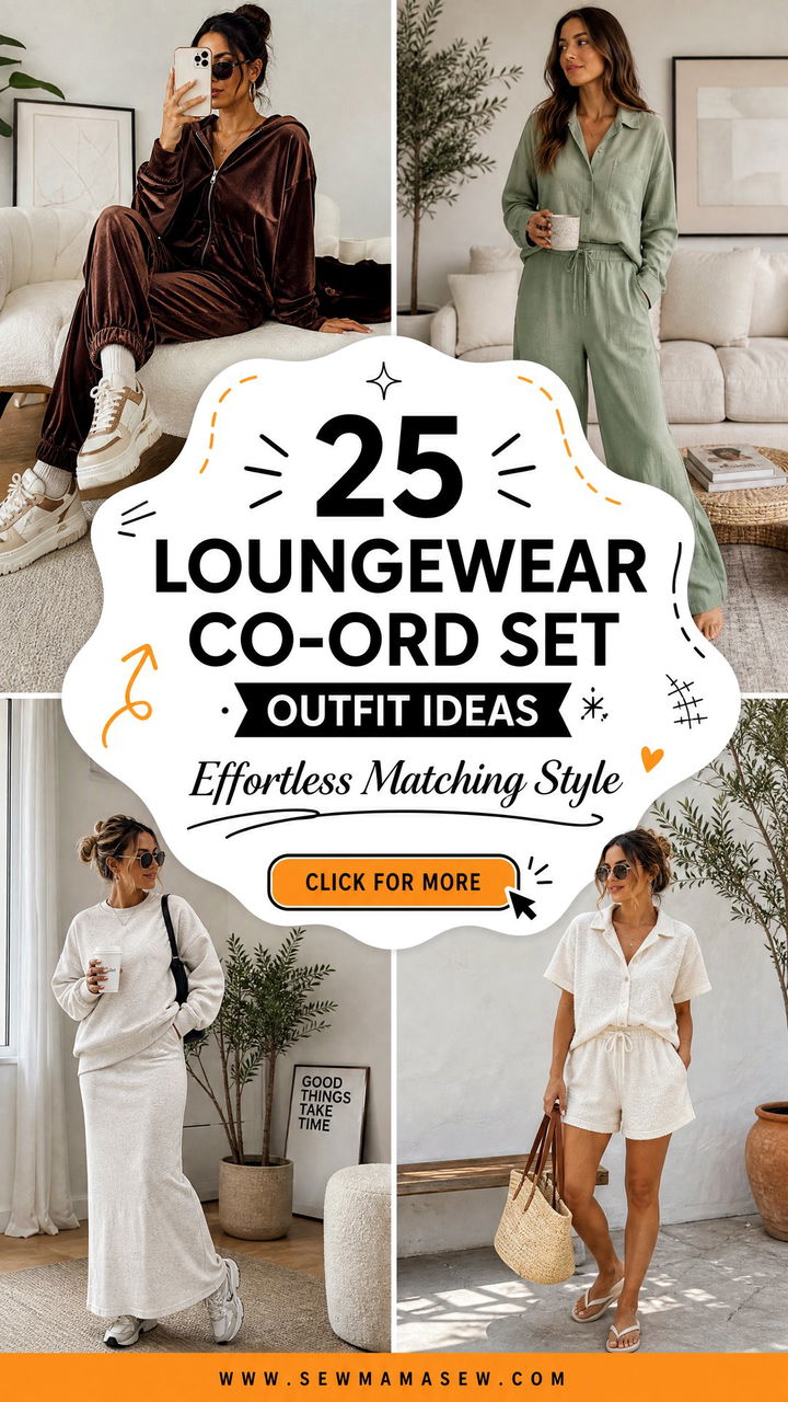 25 Loungewear Co-Ord Set Outfit Ideas for Effortless Style - 25 Loungewear Co-Ord Set Outfit Ideas for Effortless Style