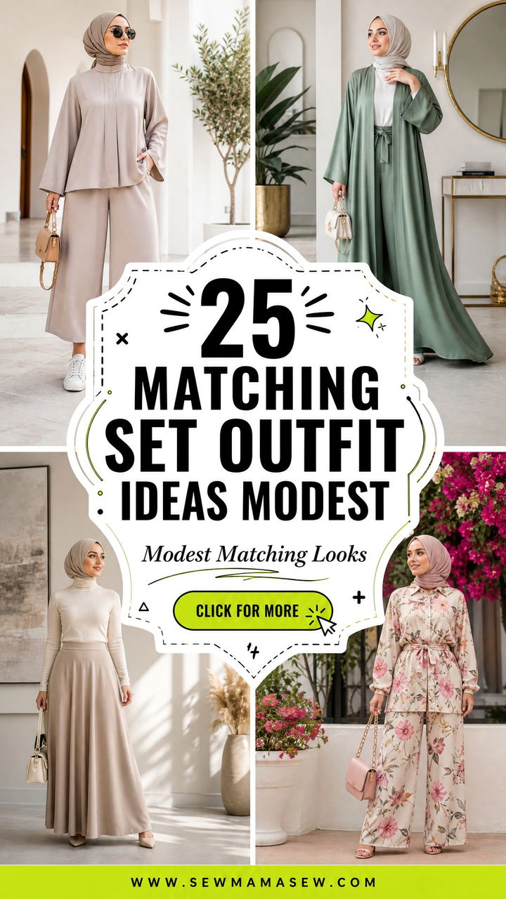 25 Matching Set Outfit Ideas Modest Dressers Will Love Now - 25 Matching Set Outfit Ideas Modest Dressers Will Love Now