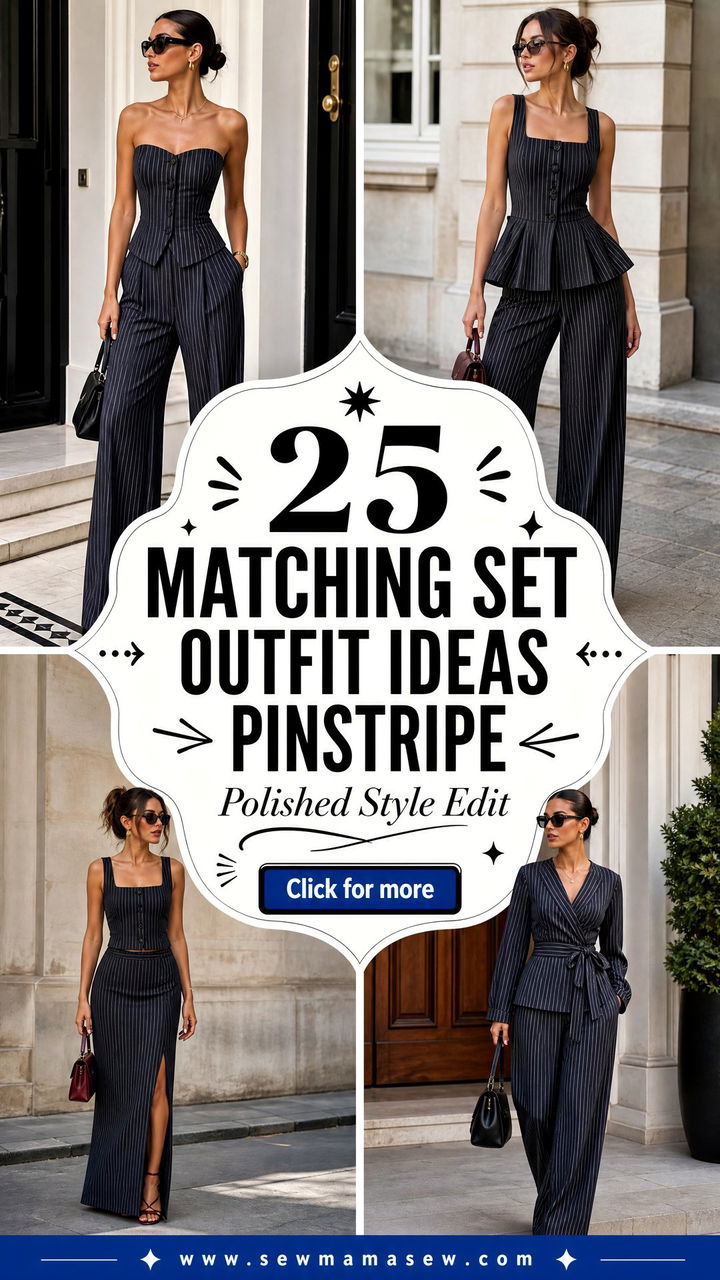25 Matching Set Outfit Ideas Pinstripe for Polished Style - 25 Matching Set Outfit Ideas Pinstripe for Polished Style