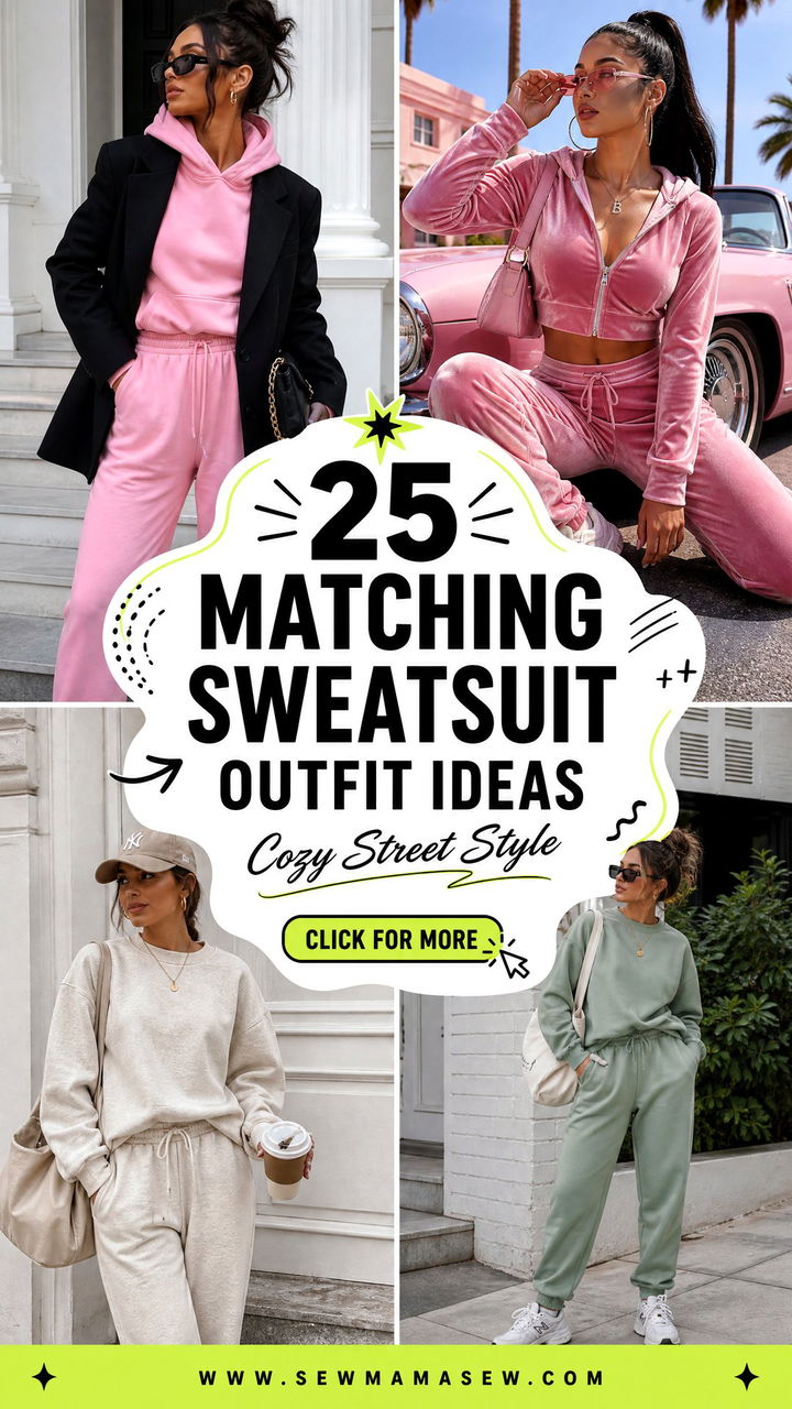 25 Matching Sweatsuit Outfit Ideas for Cozy Street Style - 25 Matching Sweatsuit Outfit Ideas for Cozy Street Style