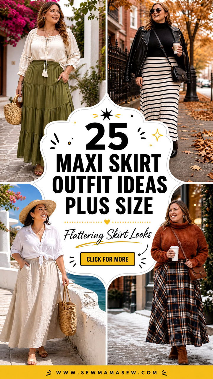 25 Maxi Skirt Outfit Ideas Plus Size Women Can Wear - 25 Maxi Skirt Outfit Ideas Plus Size Women Can Wear