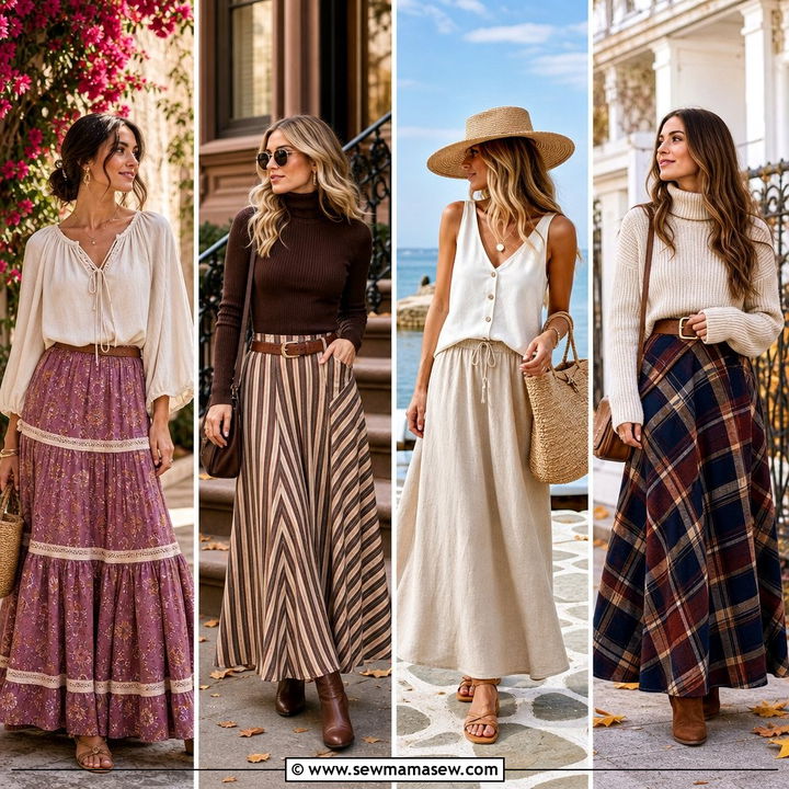 25 Maxi Skirt Outfit Ideas Plus Size Women Can Wear