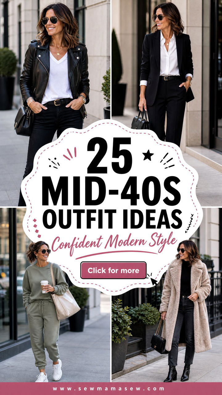 25 Mid-40s Outfit Ideas for Confident Modern Style - 25 Mid-40s Outfit Ideas for Confident Modern Style