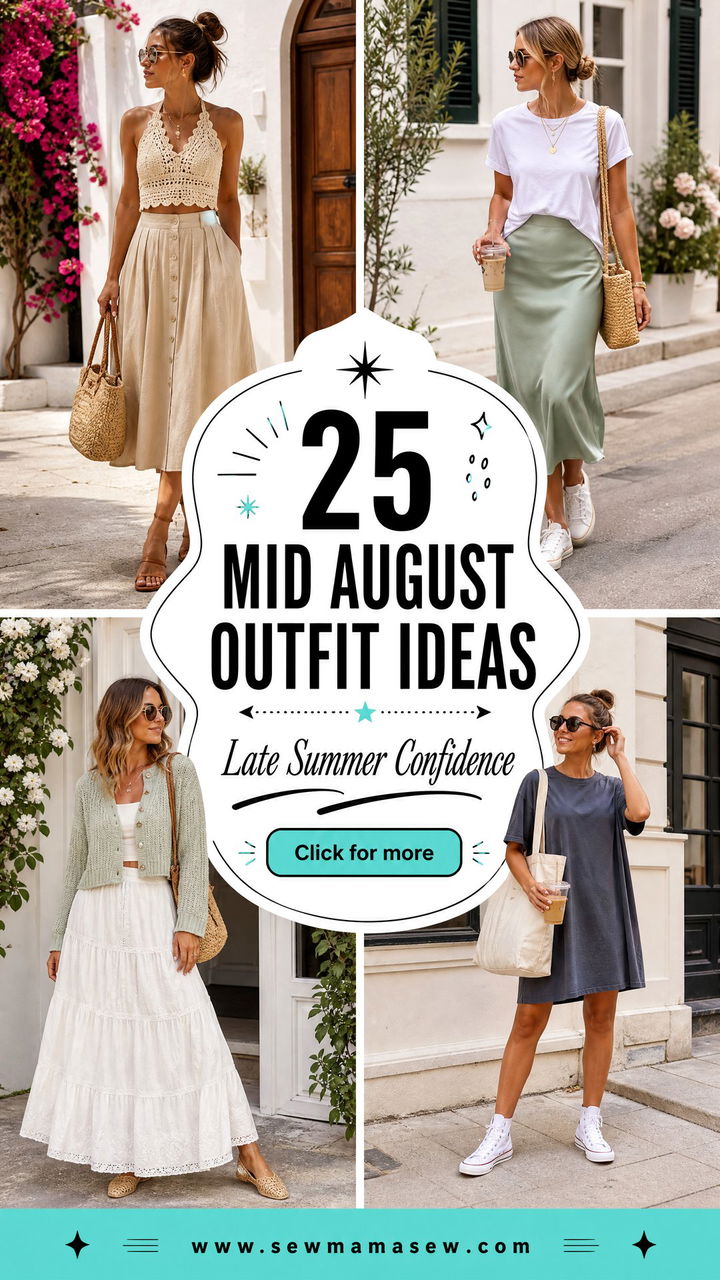 25 Mid August Outfit Ideas for Late-Summer Confidence - 25 Mid August Outfit Ideas for Late-Summer Confidence