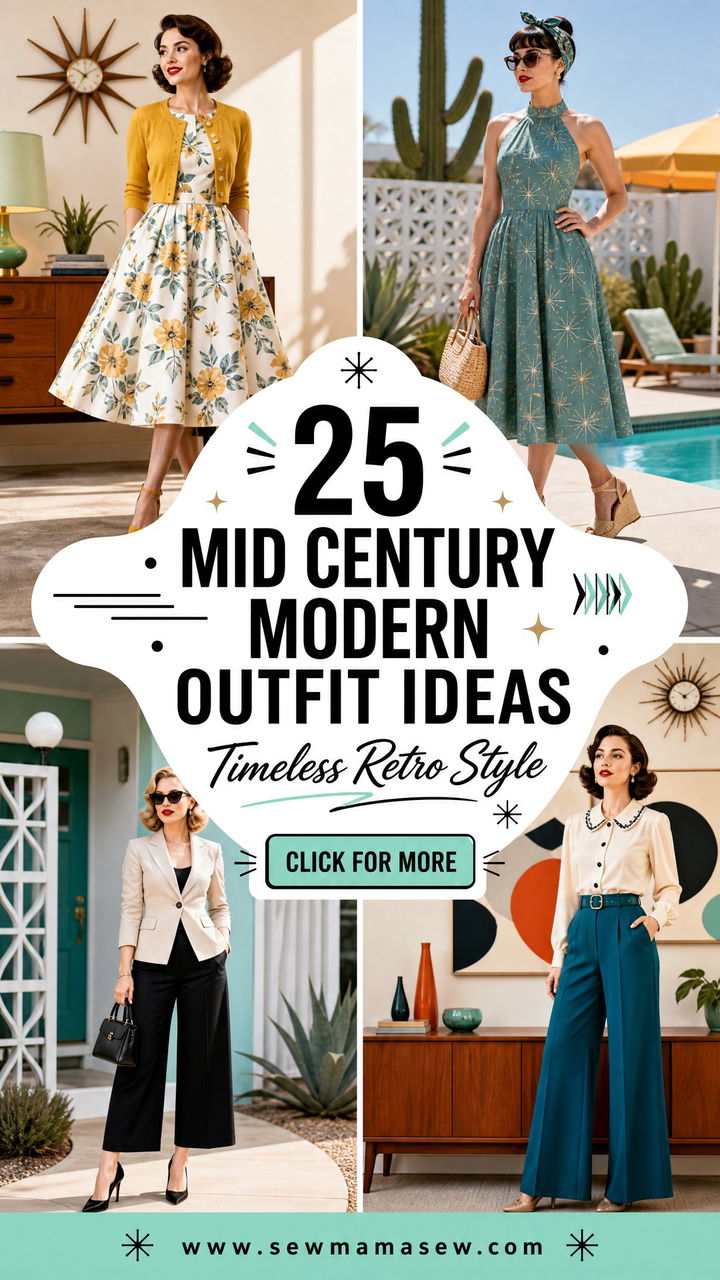 25 Mid Century Modern Outfit Ideas for Timeless Style - 25 Mid Century Modern Outfit Ideas for Timeless Style