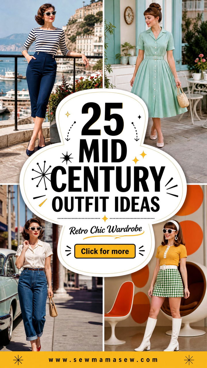 25 Mid Century Outfit Ideas for Retro-Chic Wardrobes - 25 Mid Century Outfit Ideas for Retro-Chic Wardrobes