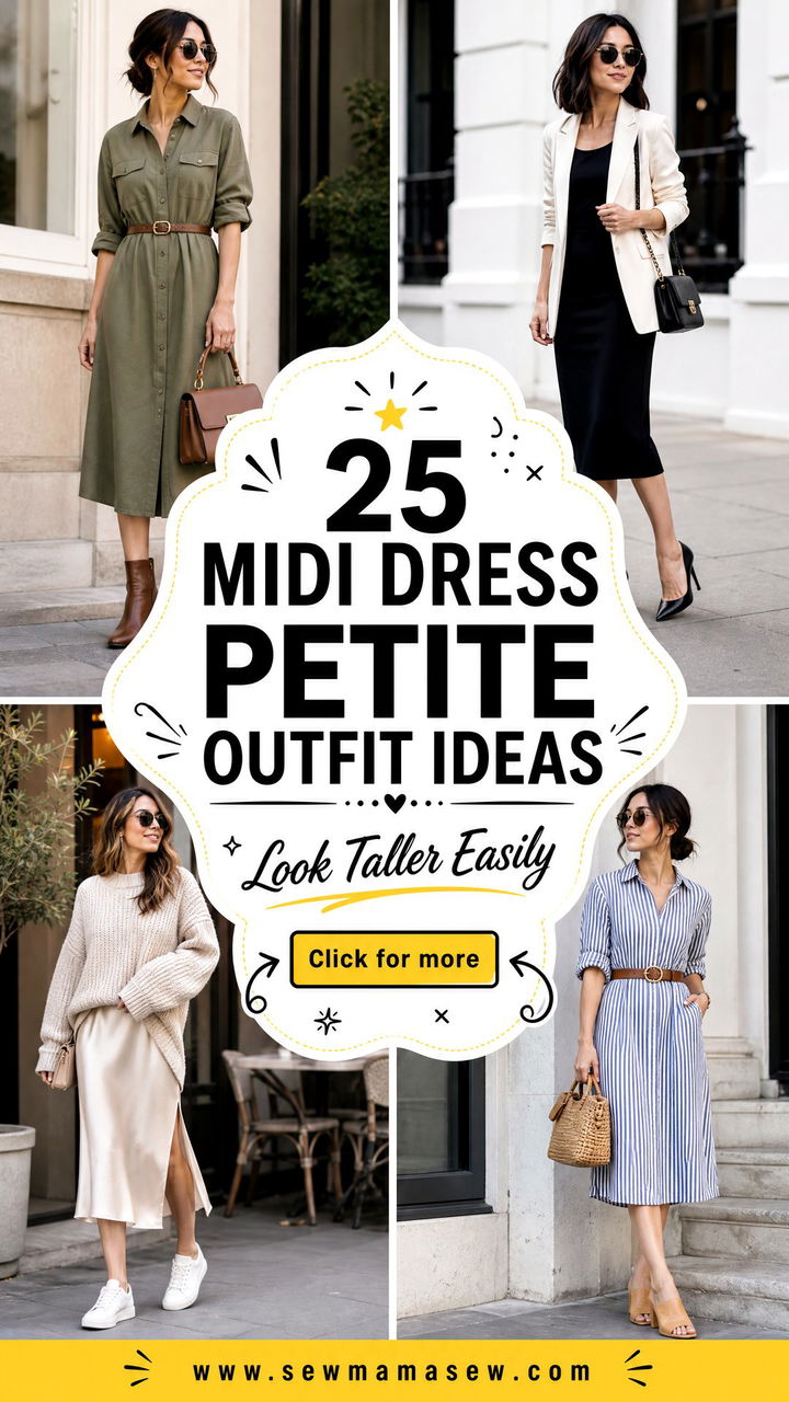 25 Midi Dress Petite Outfit Ideas to Look Taller With Ease - 25 Midi Dress Petite Outfit Ideas to Look Taller With Ease