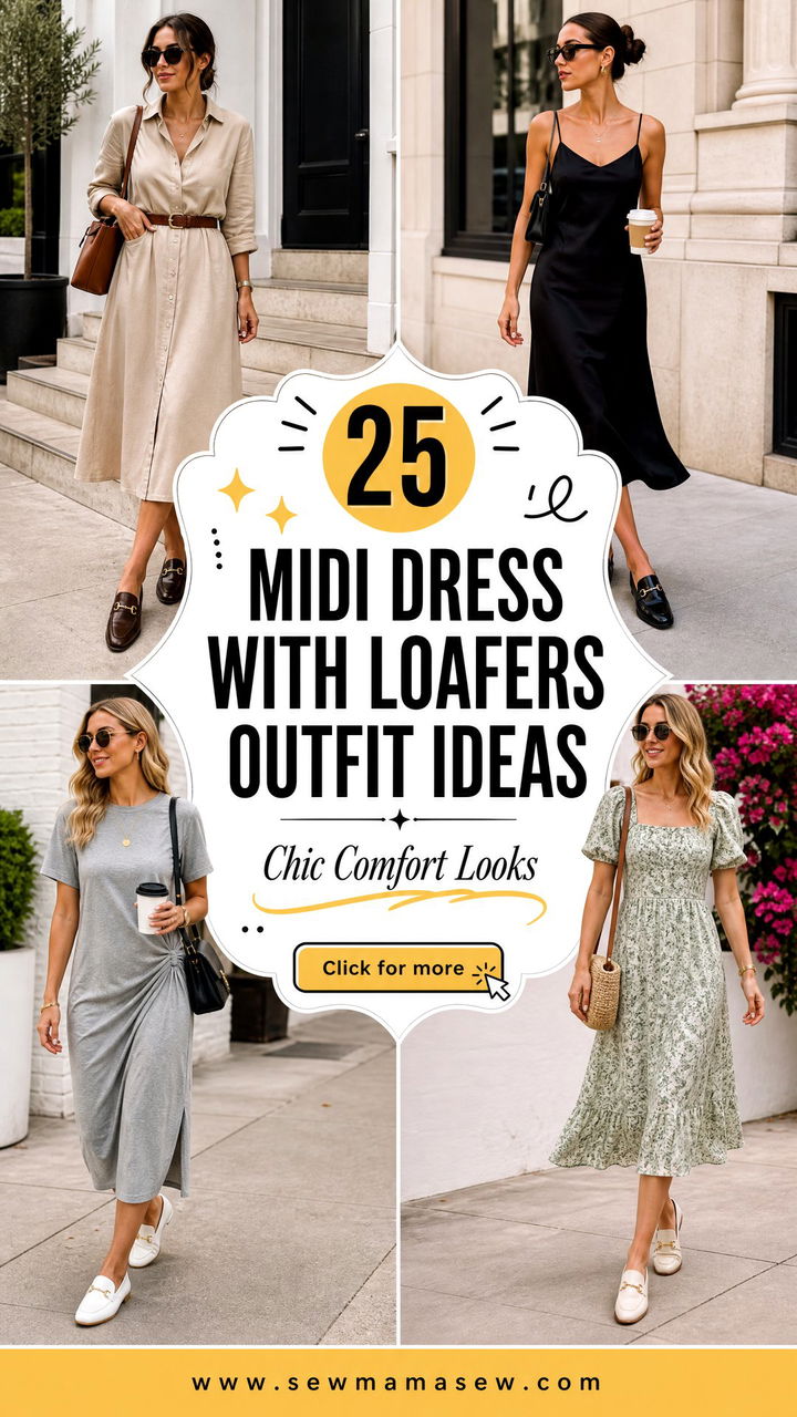 25 Midi Dress With Loafers Outfit Ideas for Chic Comfort - 25 Midi Dress With Loafers Outfit Ideas for Chic Comfort