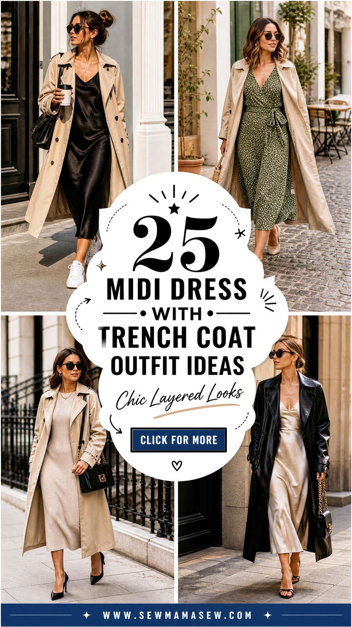 25 Midi Dress With Trench Coat Outfit Ideas for Chic Layers - 25 Midi Dress With Trench Coat Outfit Ideas for Chic Layers