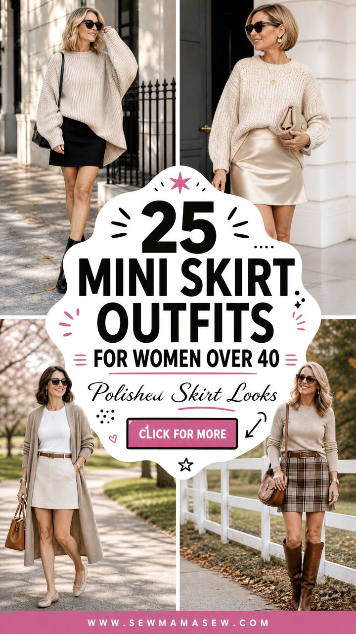 25 Mini Skirt Outfits for Women Over 40 That Feel Chic - 25 Mini Skirt Outfits for Women Over 40 That Feel Chic