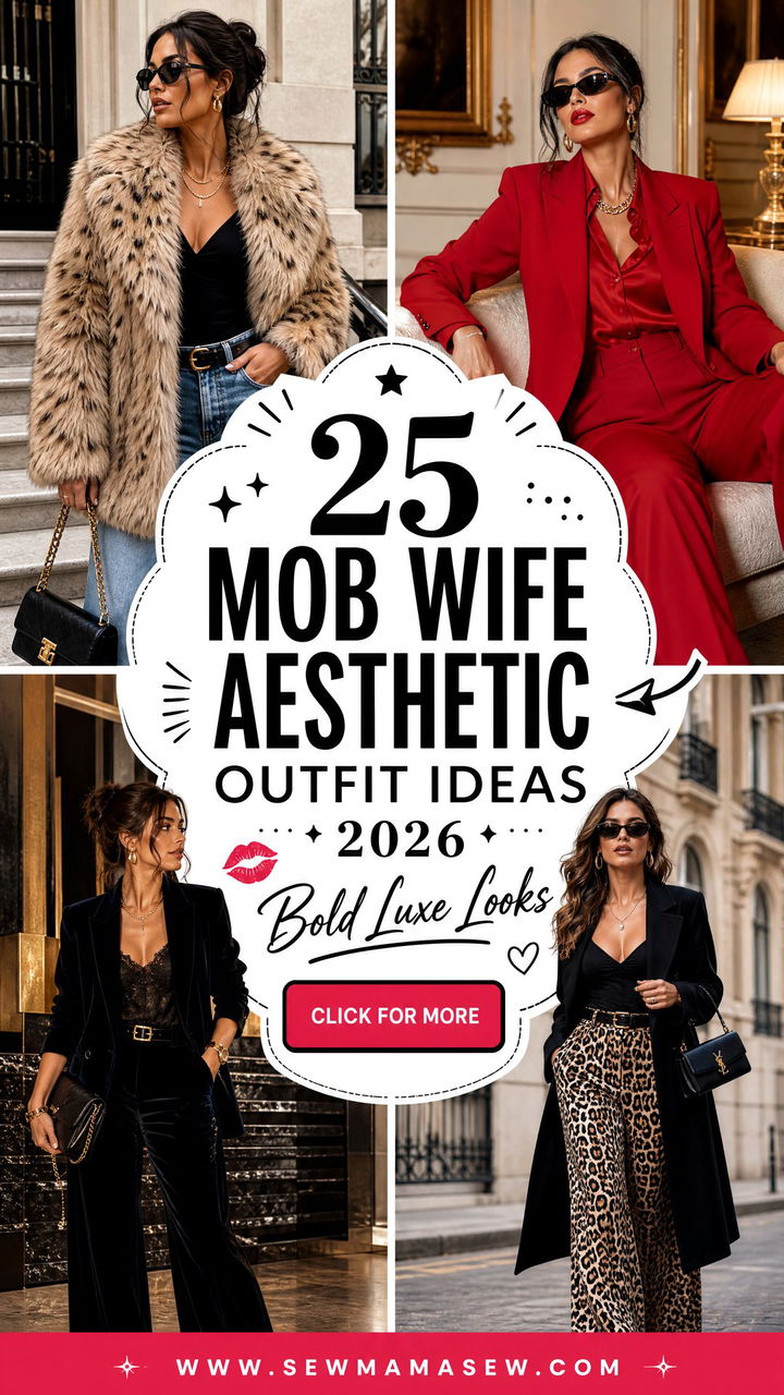 25 Mob Wife Aesthetic Outfit Ideas 2026 for Bold Style - 25 Mob Wife Aesthetic Outfit Ideas 2026 for Bold Style