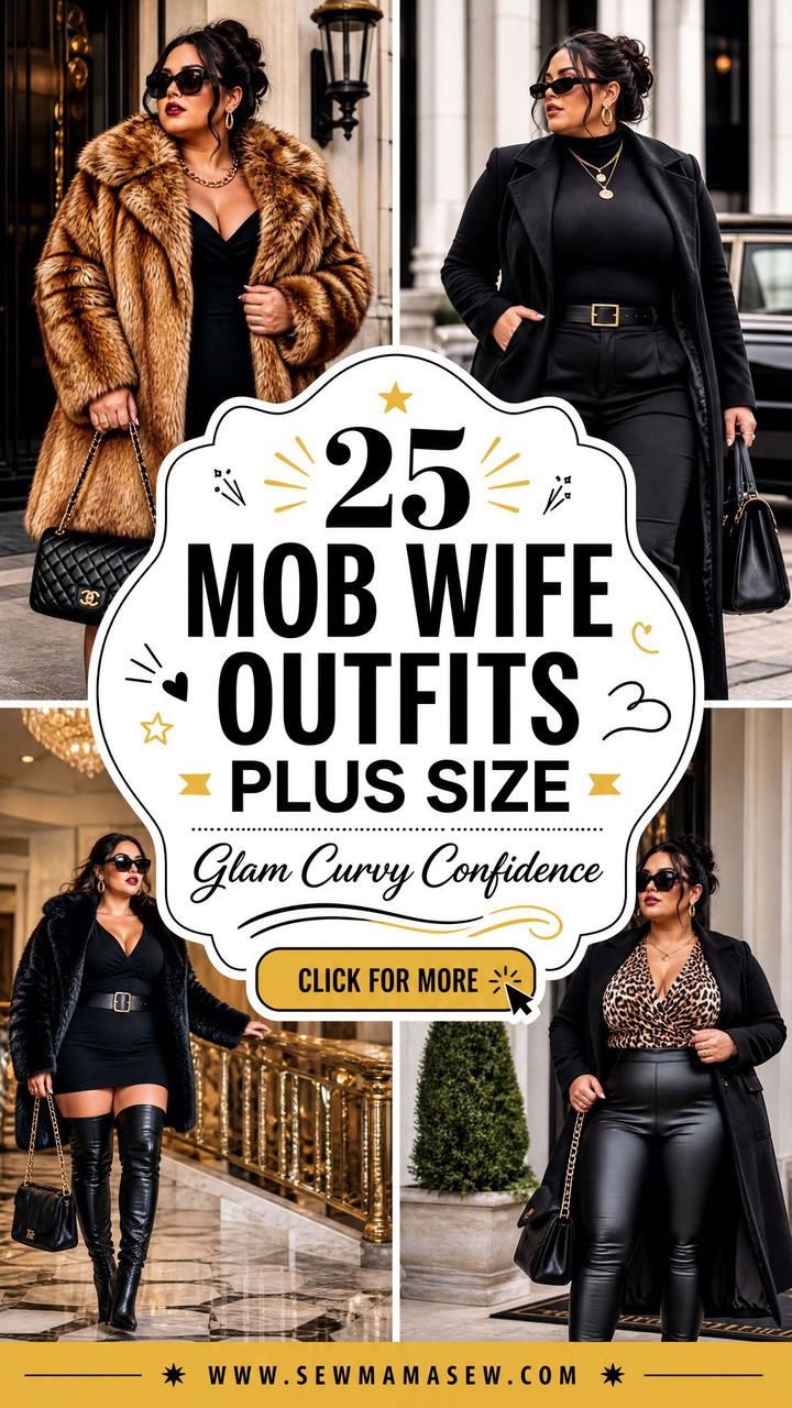 25 Mob Wife Outfits Plus Size for Glam Curvy Confidence - 25 Mob Wife Outfits Plus Size for Glam Curvy Confidence