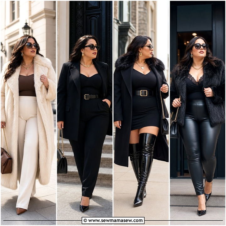 25 Mob Wife Outfits Plus Size for Glam Curvy Confidence