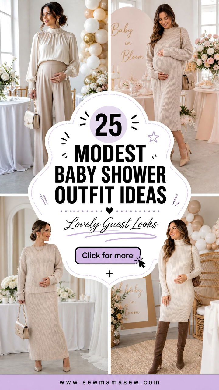 25 Modest Baby Shower Outfit Ideas for Lovely Guest Looks - 25 Modest Baby Shower Outfit Ideas for Lovely Guest Looks