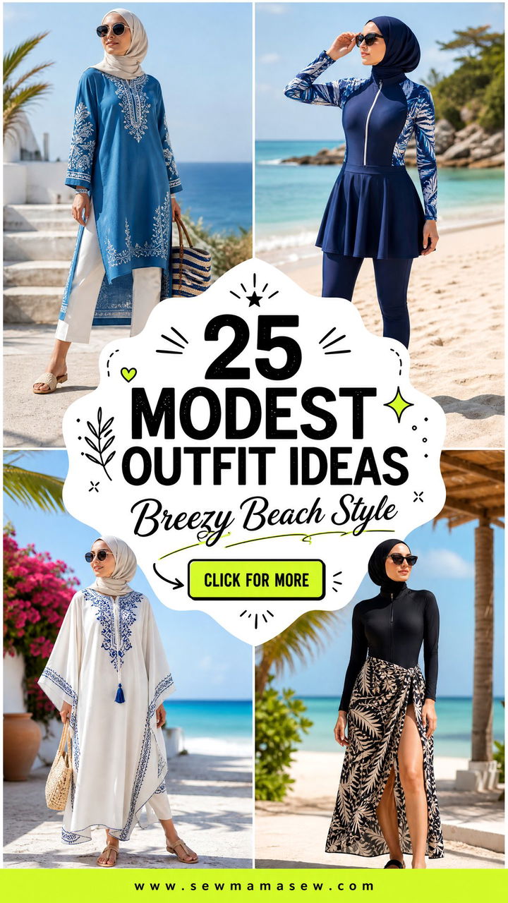 25 Modest Outfit Ideas for Beach Days With Breezy Style - 25 Modest Outfit Ideas for Beach Days With Breezy Style
