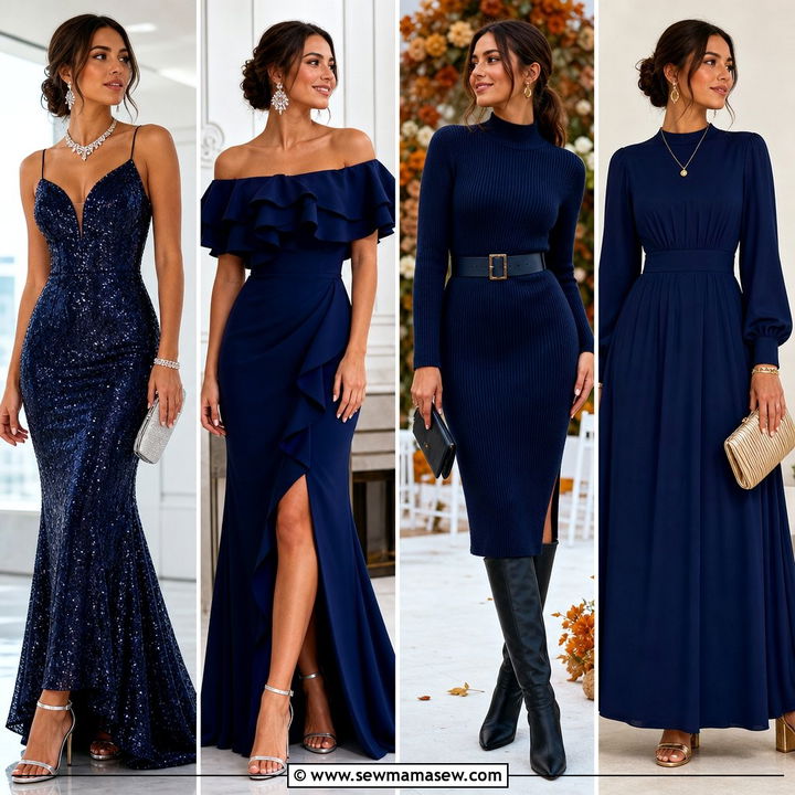 25 Navy Wedding Guest Dress Outfit Ideas for Chic Guests