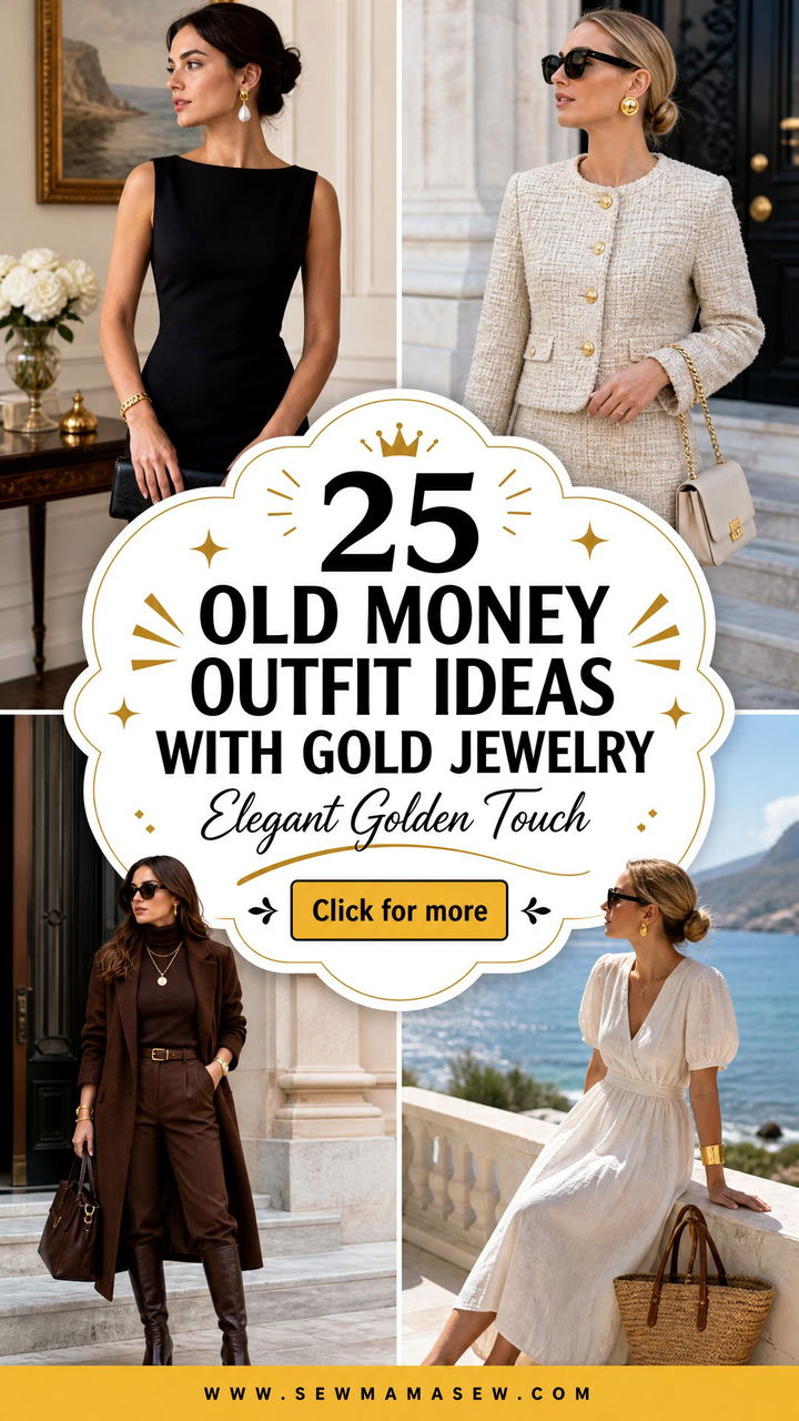 25 Old Money Outfit Ideas With Gold Jewelry Elegant Looks - 25 Old Money Outfit Ideas With Gold Jewelry: Elegant Looks