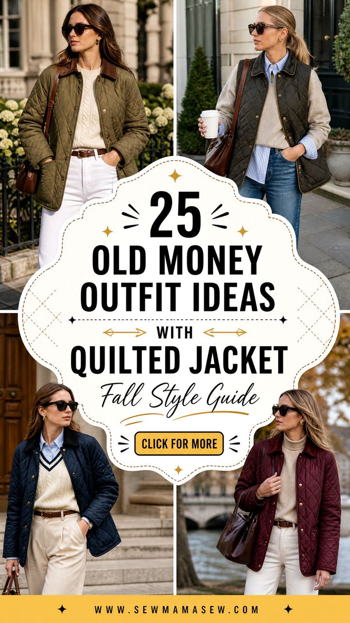 25 Old money outfit ideas with quilted jacket for Fall Style - 25 Old money outfit ideas with quilted jacket for Fall Style