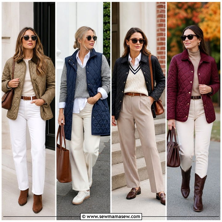 25 Old Money Outfit Ideas With Quilted Jacket for Fall Style
