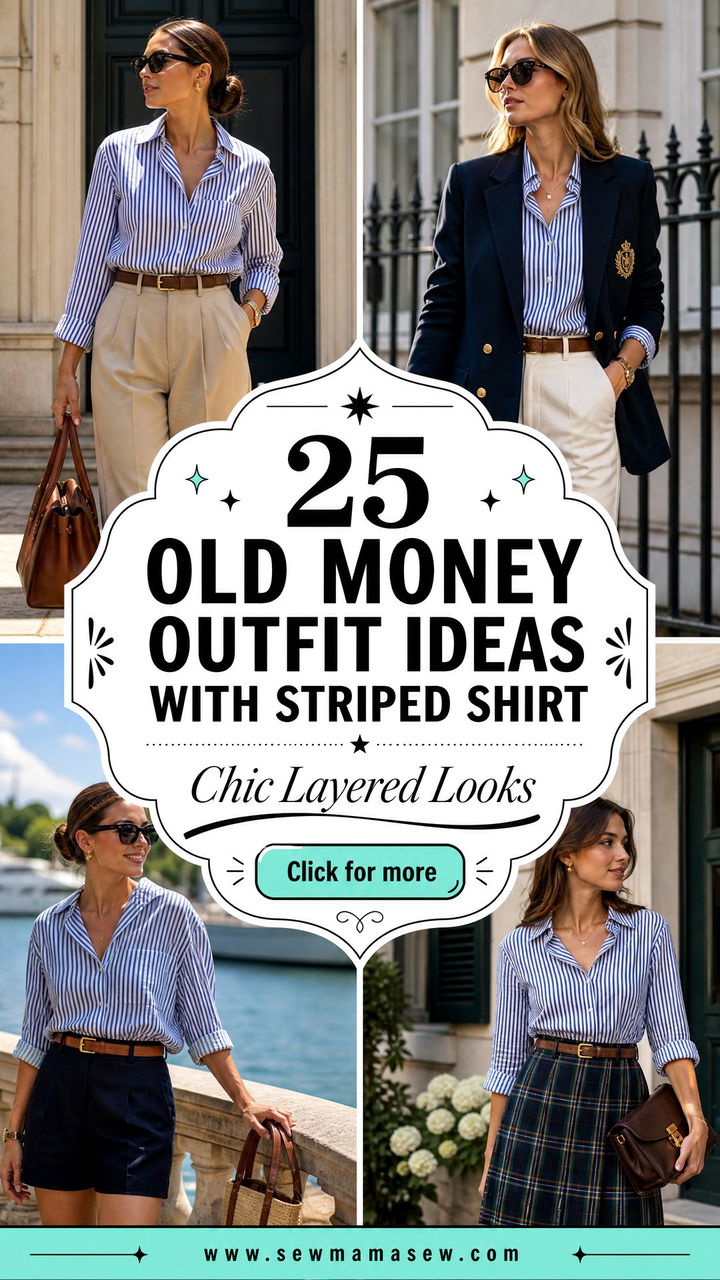 25 Old money outfit ideas with striped shirt for Chic Layers - 25 Old money outfit ideas with striped shirt for Chic Layers