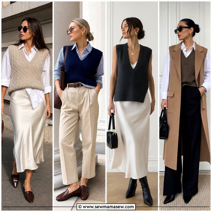 25 Old Money Outfit Ideas With Sweater Vest for Preppy Looks