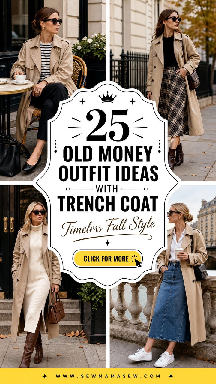 25 Old money outfit ideas with trench coat for Timeless Fall - 25 Old money outfit ideas with trench coat for Timeless Fall