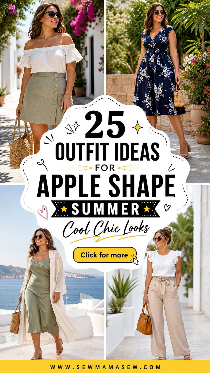 25 Outfit Ideas for Apple Shape Summer Cool Chic Looks - 25 Outfit Ideas for Apple Shape Summer: Cool Chic Looks