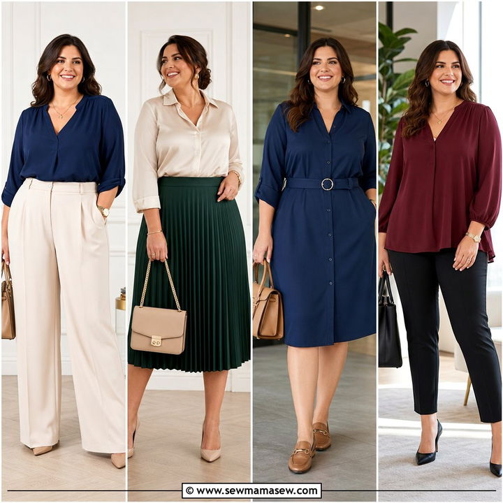 25 Outfit Ideas for Apple Shape for Work That Flatter