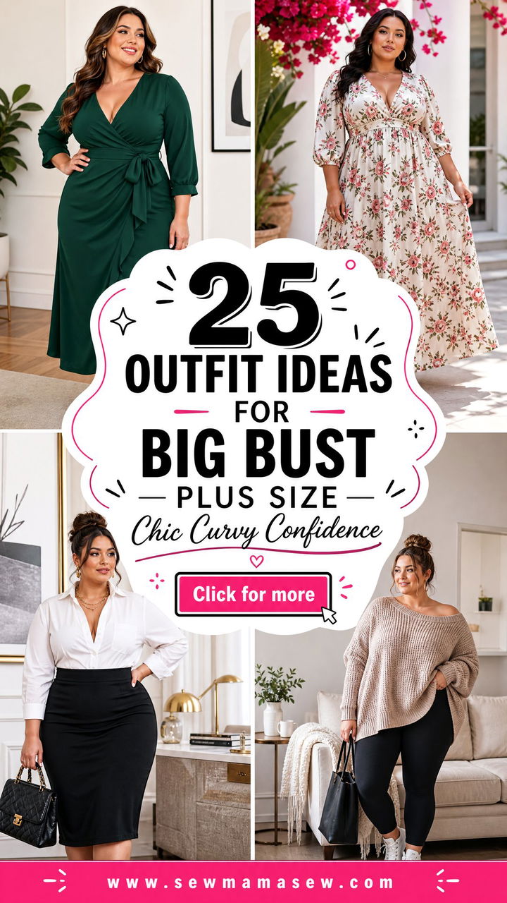 25 Outfit Ideas for Big Bust Plus Size Chic Confidence - 25 Outfit Ideas for Big Bust Plus Size: Chic Confidence