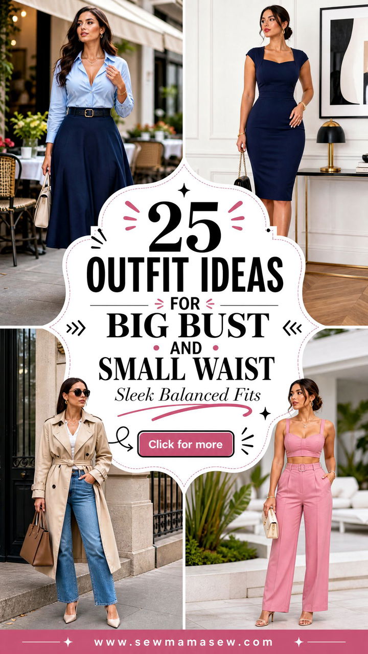 25 Outfit Ideas for Big Bust and Small Waist Sleek Fits - 25 Outfit Ideas for Big Bust and Small Waist: Sleek Fits