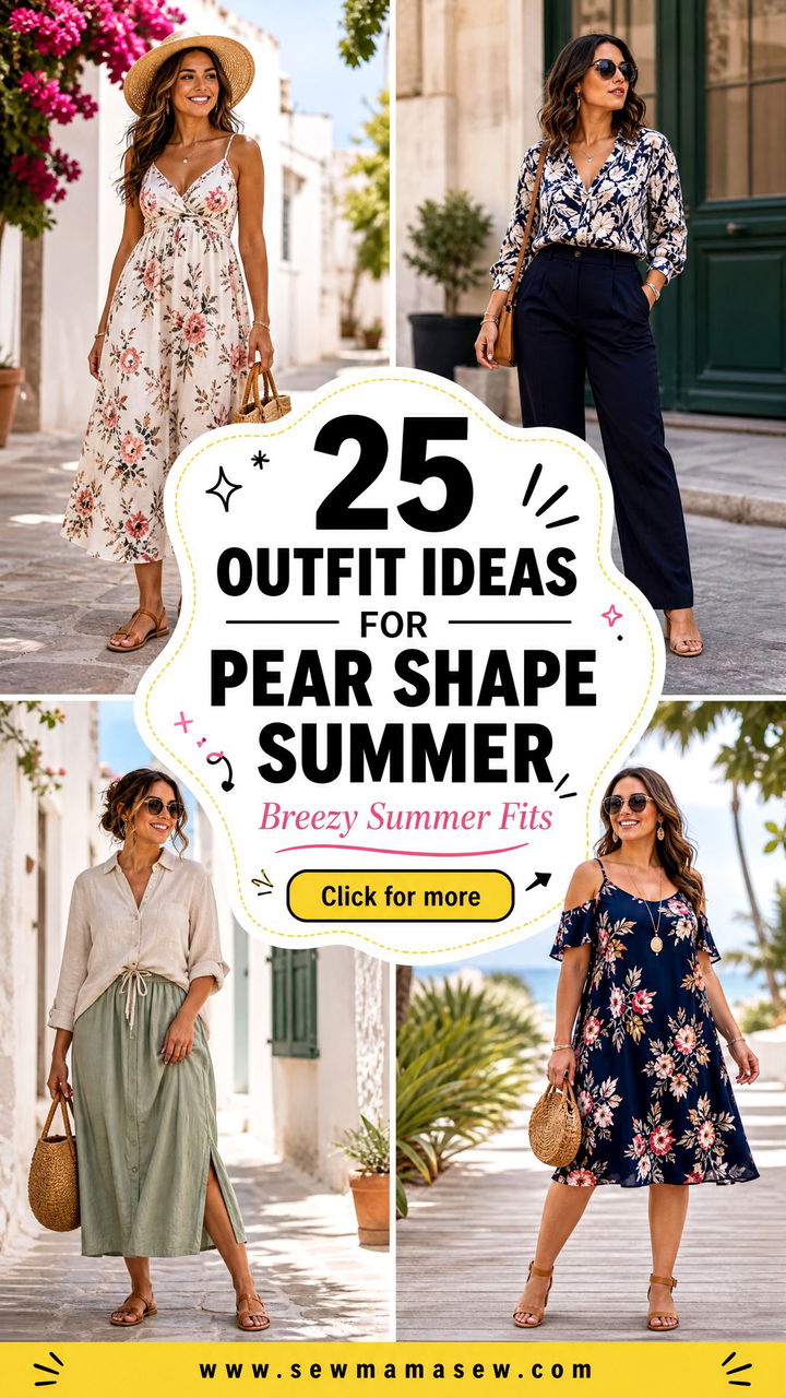 25 Outfit Ideas for Pear Shape Summer Breezy Looks - 25 Outfit Ideas for Pear Shape Summer: Breezy Looks