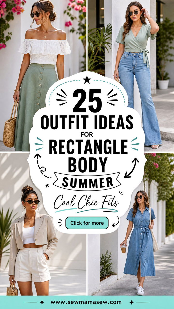 25 Outfit Ideas for Rectangle Body Summer Cool Chic Fits - 25 Outfit Ideas for Rectangle Body Summer: Cool Chic Fits