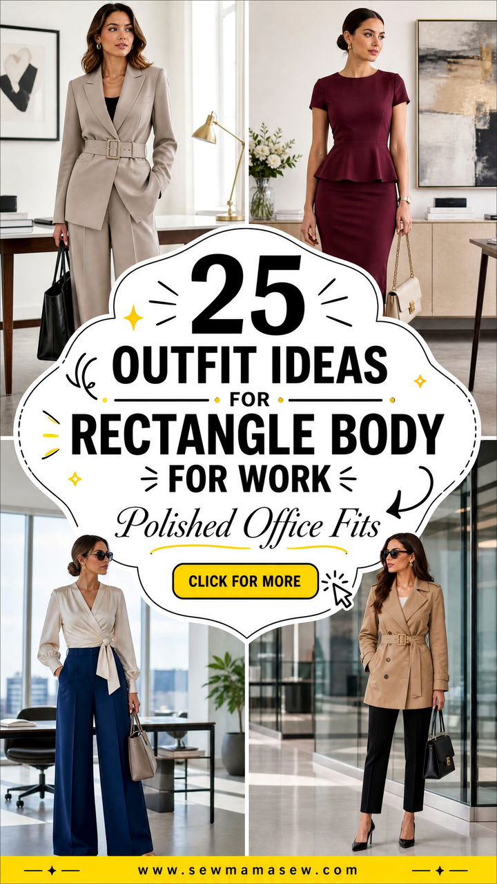 25 Outfit Ideas for Rectangle Body for Work Polished Fits - 25 Outfit Ideas for Rectangle Body for Work: Polished Fits